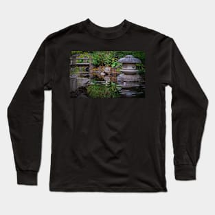 Japanese pond reflections Long Sleeve T-Shirt